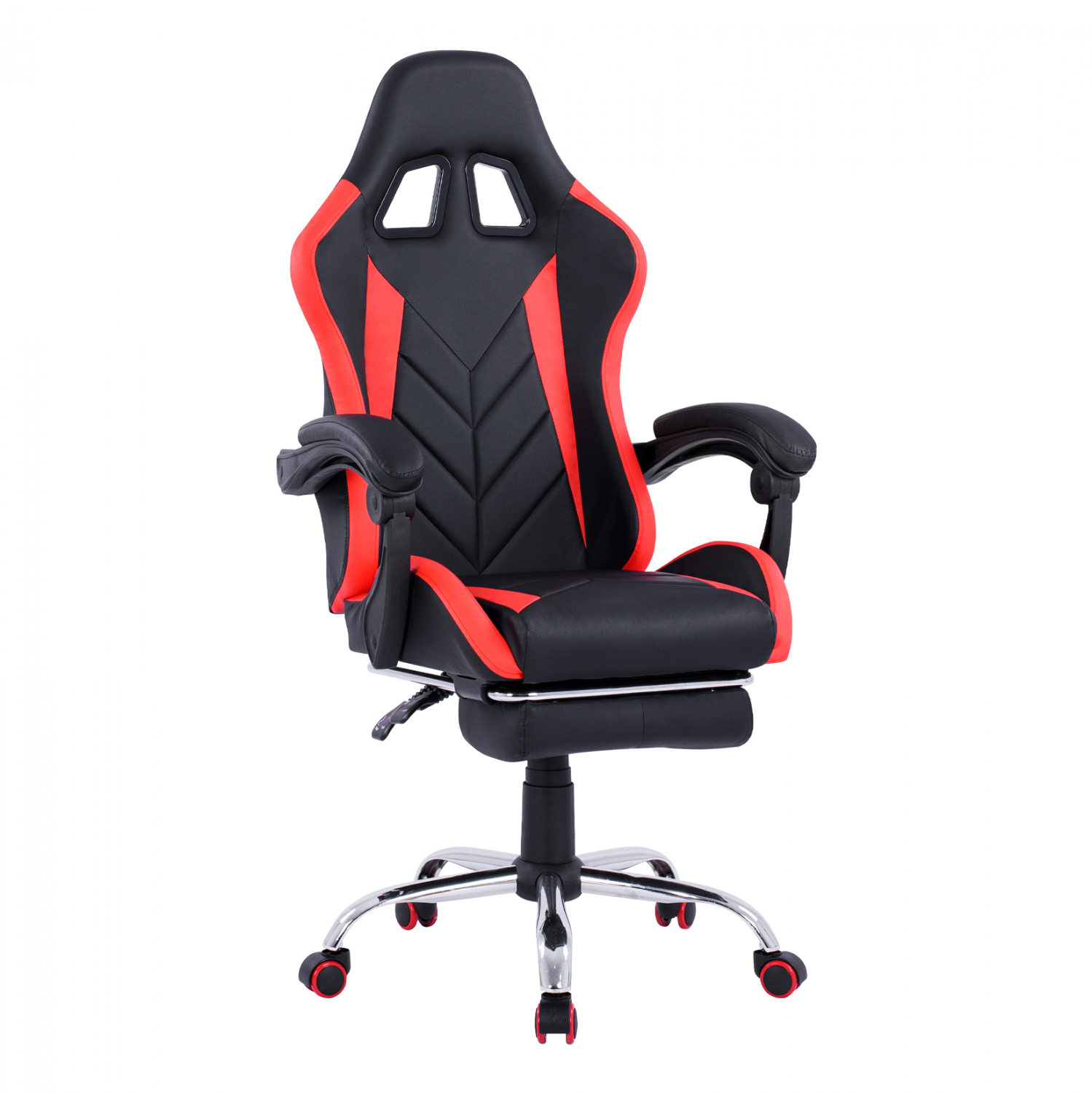 polythrona-gaming-me-anaklinomeni-plati- ΠΟΛΥΘΡΟΝΑ GAMING RUTT ΜΕ ΑΝΑΚΛΙΝΟΜΕΝΗ ΠΛΑΤΗ ΚΑΙ ΥΠΟΠΟΔΙΟ HM1156.01 ΣΕ ΧΡΩΜΑ ΜΑΥΡΟ-ΚΟΚΚΙΝΟ - Image 1