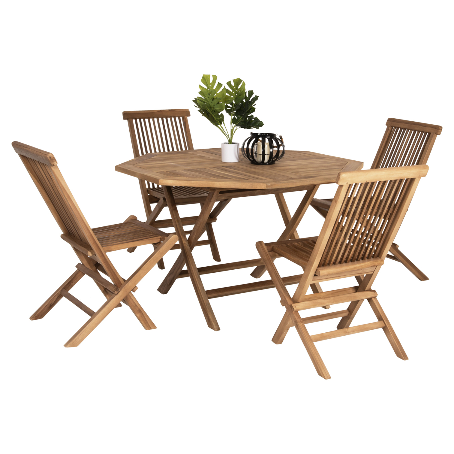 set-trapezarias-exot-choroy-ptyssomena-5 ΣΕΤ ΤΡΑΠΕΖΑΡΙΑΣ ΕΞΩΤ. ΧΩΡΟΥ ΠΤΥΣΣΟΜΕΝΑ 5ΤΜΧ KENDALL HM11950 ΜΑΣΙΦ ΞΥΛΟ TEAK ΦΥΣΙΚΟ - Image 1