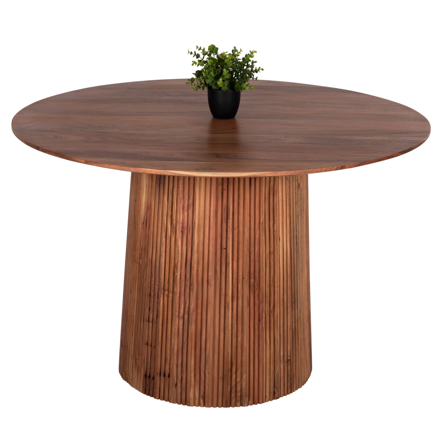 trapezi-trapezarias-stroggylo-fb99684-ma ΤΡΑΠΕΖΙ ΤΡΑΠΕΖΑΡΙΑΣ ΣΤΡΟΓΓΥΛΟ GROOT HM9684 ΜΑΣΙΦ ΞΥΛΟ ΑΚΑΚΙΑΣ ΣΕ ΦΥΣΙΚΟ Φ120x79Υεκ - Image 1