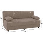 ΚΑΝΑΠΕΣ ΚΡΕΒΑΤΙ ANDRI ΤΡΙΘΕΣΙΟΣ ΜΠΕΖ HM3239.04 180x83x74Υ εκ. - Image 3