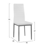 ΚΑΡΕΚΛΑ ΜΕΤΑΛΛΙΚΗ LADY HM0037.11 ΛΕΥΚΟ PU ΜΕΤΑΛΛΙΚΟ ΣΚΕΛΕΤΟ K/D 40x48x95Y εκ. - Image 3