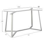 ΒΑΣΗ ΤΡΑΠΕΖΙΟΥ ΛΕΥΚΗ ΜΕΤΑΛΛΙΚΗ HM471.02 111X60X71Υ εκ. - Image 3