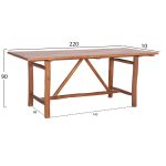 ΤΡΑΠΕΖΙ GROOVE HM9390.01 ΑΠΟ ΞΥΛΟ ΜΑΣΙΦ ΤΕΑΚ 220X100X90Υεκ. - Image 5