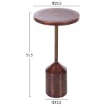 ΒΟΗΘΗΤΙΚΟ ΤΡΑΠΕΖΑΚΙ BOMBAY HM4251.06 ΜΕΤΑΛΛΟ ΣΕ ΧΑΛΚΙΝΕΣ ΑΠΟΧΡΩΣΕΙΣ Φ25,5x51,5Υεκ - Image 2