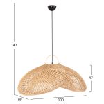 ΦΩΤΙΣΤΙΚΟ ΟΡΟΦΗΣ ΚΡΕΜΑΣΤΟ PERK HM7861 RATTAN ΣΕ ΦΥΣΙΚΟ ΧΡΩΜΑ 100x80x142Υ εκ. - Image 3