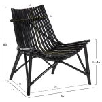 ΚΑΡΕΚΛΑ ΕΞΩΤ.ΧΩΡΟΥ CELLION HM9812.02 ΡΑΒΔΟΙ RATTAN ΣΕ ΜΑΥΡΟ ΧΡΩΜΑ 76x72x83Υεκ. - Image 2