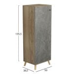 ΠΑΠΟΥΤΣΟΘΗΚΗ-ΝΤΟΥΛΑΠΙ ALVARO HM8954.14 ΜΕΛΑΜΙΝΗ SONAMA-STONE TEXTURE 50Χ38Χ135Yεκ. - Image 2