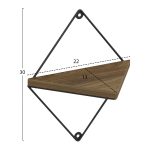 ΣΕΤ ΡΑΦΙΑ ΤΟΙΧΟΥ EVERLEIGH HM8951.11 ΜΕΤΑΛΛΟ ΜΑΥΡΟ-ΜΕΛΑΜΙΝΗ ΦΥΣΙΚΟ 22x13x30Υεκ. - Image 2