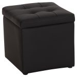ΣΚΑΜΠΩ ΜΕ ΑΠΟΘΗΚΕΥΤΙΚΟ ΧΩΡΟ PU ΜΑΥΡΟ CUBE HM224.01 38x38x36.5Υεκ. - Image 2