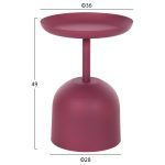 ΤΡΑΠΕΖΙ ΒΟΗΘΗΤΙΚΟ ΣΤΡΟΓΓΥΛΟ DELBEL HM4262.06 ΜΕΤΑΛΛΟ ΣΕ ΡΟΖ Φ36x49Υ εκ. - Image 2