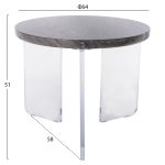 ΤΡΑΠΕΖΙ ΣΑΛΟΝΙΟΥ ACRYCON HM9780.01 MDF ME ΥΔΑΤΟΑΠΩΘΗΤΙΚΗ ΕΠΙΣΤΡΩΣΗ-ΑΚΡΥΛΙΚΑ ΠΟΔΙΑ Φ64x51Yεκ. - Image 2