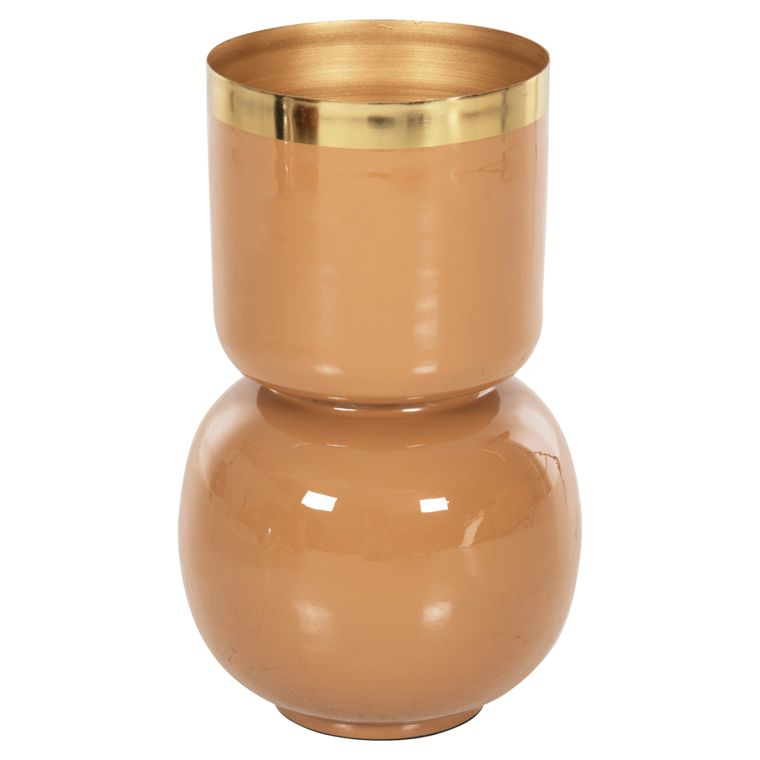 epitrapezio-diakosmitiko-bazo-fb9423309- ΕΠΙΤΡΑΠΕΖΙΟ ΔΙΑΚΟΣΜΗΤΙΚΟ BAZO LINGON HM4233.09 ΜΕΤΑΛΛΟ ΣΟΜΟΝ-ΧΡΥΣΟ Φ21x37,5Υ - Image 1