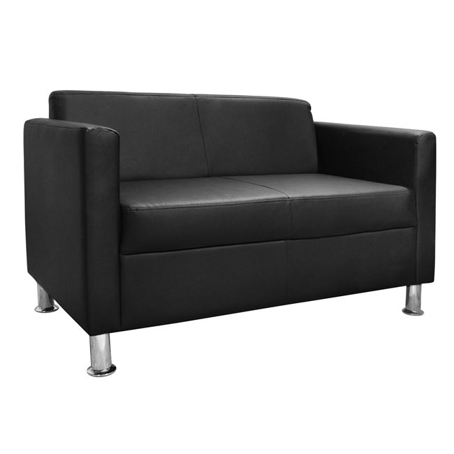 kanapes-2-thesios-cubo-pu-mayro-hm303302 ΚΑΝΑΠΕΣ 2 ΘΕΣΙΟΣ CUBO PU ΜΑΥΡΟ HM3033.02 120χ71χ73Υεκ. - Image 1