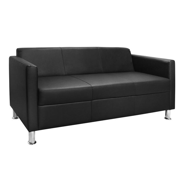 kanapes-3-thesios-cubo-pu-mayro-hm303402 ΚΑΝΑΠΕΣ 3 ΘΕΣΙΟΣ CUBO PU ΜΑΥΡΟ HM3034.02 173χ71χ73Υεκ. - Image 1