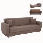 ΚΑΝΑΠΕΣ ΚΡΕΒΑΤΙ POLYA ΤΡΙΘΕΣΙΟΣ ΚΑΦΕ HM3240.02 215x80x77 εκ.