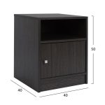 ΚΟΜΟΔΙΝΟ ΜΕΛΑΜΙΝΗΣ MALORY HM2205.01 ZEBRANO 40x40x50 - Image 2