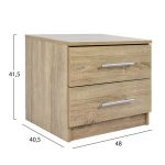 ΚΟΜΟΔΙΝΟ ΜΕΛΑΜΙΝΗΣ CHELSEA HM2220.02 SONAMA 48X40,5X41,5 εκ. - Image 2