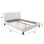 ΚΡΕΒΑΤΙ BECCA 150x200 εκ. ΜΕ PU ΛΕΥΚΟ HM553.01 - Image 2