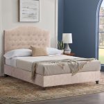 ΚΡΕΒΑΤΙ MALENA ΑΠΟ ΜΠΕΖ ΥΦΑΣΜΑ NUBUCK HM647.22 ΓΙΑ ΣΤΡΩΜΑ 120x200 εκ. - Image 2