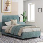 ΚΡΕΒΑΤΙ DOLORES ΑΠΟ ΥΦΑΣΜΑ LIGHT GREEN HM649.27 ΓΙΑ ΣΤΡΩΜΑ 90x200 εκ. - Image 2