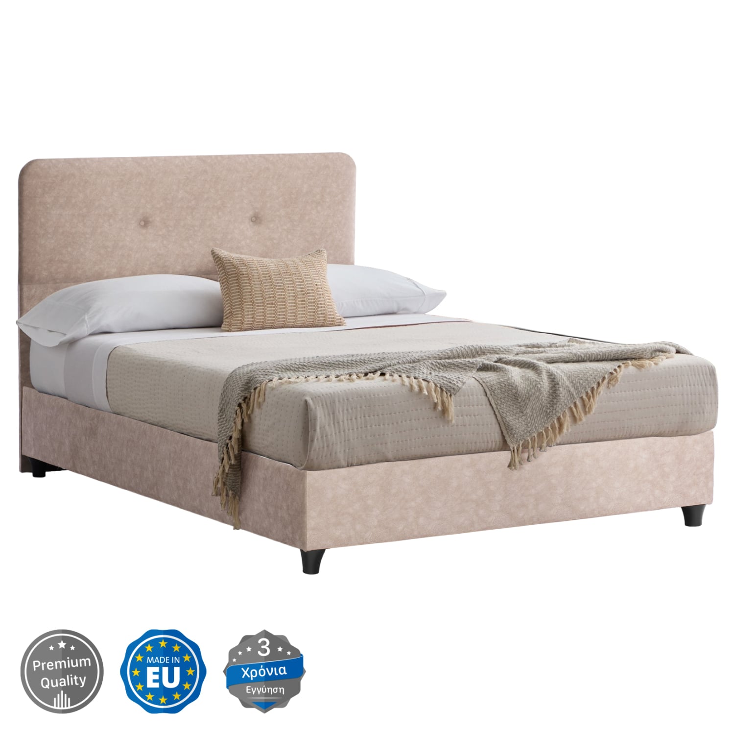 krebati-fb964822-mpez-yfasma-tnubuck-120 ΚΡΕΒΑΤΙ HM648.22 DOLORES, ΜΠΕΖ ΥΦΑΣΜΑ τ.NUBUCK, 120x200 εκ. - Image 1