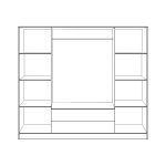 ΝΤΟΥΛΑΠΑ 4ΦΥΛΛΗ ΜΕ 2 ΣΥΡΤΑΡΙΑ AZALEA 200x55.5x180Υ εκ. HM353.01 ZEBRANO - Image 2