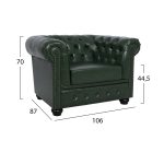 ΠΟΛΥΘΡΟΝΑ T.CHESTERFIELD POLINA HM3011.08 PU ΚΥΠΑΡΙΣΣΙ 106x87x70Y εκ. - Image 2