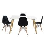 ΣΕΤ ΤΡΑΠΕΖΑΡΙΑ 5Τ ΤΡΑΠΕΖΙ MINIMAL 120x80x73 cm-TWIST ΜΑΥΡΕΣ HM10080.02 - Image 2