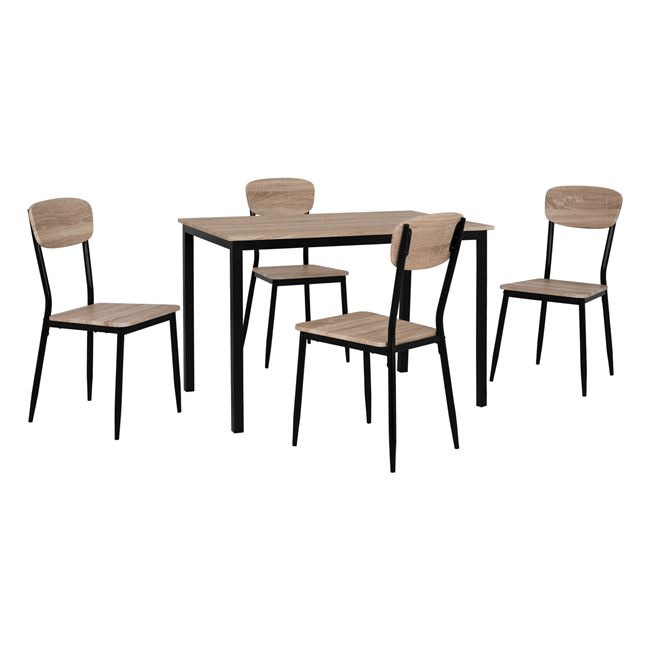 set-trapezarias-5tmch-hm10339-me-sonama- ΣΕΤ ΤΡΑΠΕΖΑΡΙΑΣ 5ΤΜΧ HM10339 ME SONAMA ΕΠΙΦΑΝΕΙΑ ΚΑΙ ΜΑΥΡΑ ΠΟΔΙΑ 110x70x76cm - Image 1