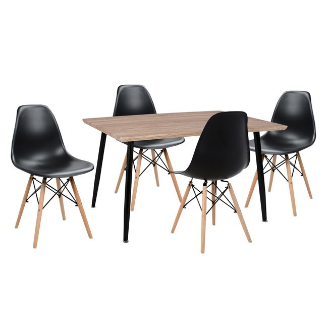 set-trapezarias-5tmch-hm1034901-trapezi- ΣΕΤ ΤΡΑΠΕΖΑΡΙΑΣ 5ΤΜΧ HM10349.01 ΤΡΑΠΕΖΙ & ΚΑΡΕΚΛΕΣ TWIST 120x70x76,5 cm - Image 1