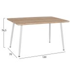 ΣΕΤ ΤΡΑΠΕΖΑΡΙΑΣ 5ΤΜΧ HM10350.02 ΤΡΑΠΕΖΙ 120x70x76,5 cm & ΚΑΡΕΚΛΕΣ VEGAS - Image 2