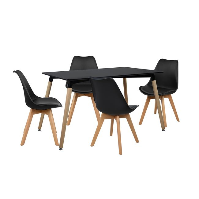 set-trapezarias-5tmch-me-trapezi-kai-4-k ΣΕΤ ΤΡΑΠΕΖΑΡΙΑΣ 5ΤΜΧ ΜΕ ΤΡΑΠΕΖΙ ΚΑΙ 4 ΚΑΡΕΚΛΕΣ HM10231 120x80x73 cm - Image 1