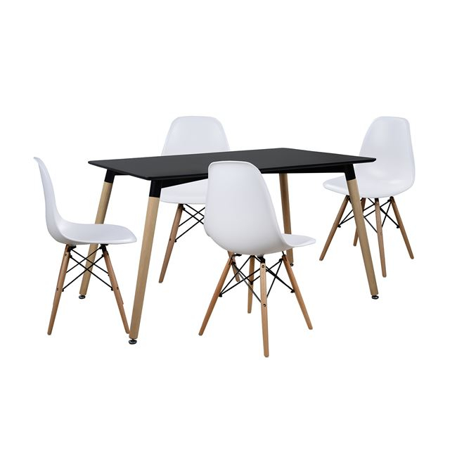 set-trapezarias-5tmch-me-trapezi-kai-4-k ΣΕΤ ΤΡΑΠΕΖΑΡΙΑΣ 5ΤΜΧ ΜΕ ΤΡΑΠΕΖΙ ΚΑΙ 4 ΚΑΡΕΚΛΕΣ HM10224 120x80x73 cm - Image 1