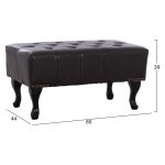 ΤΑΜΠΟΥΡΕ ΥΠΟΠΟΔΙΟ T.CHESTERFIELD EMMA HM226.01 PU 80x44x39Y εκ.ΣΚ.ΚΑΦΕ - Image 2