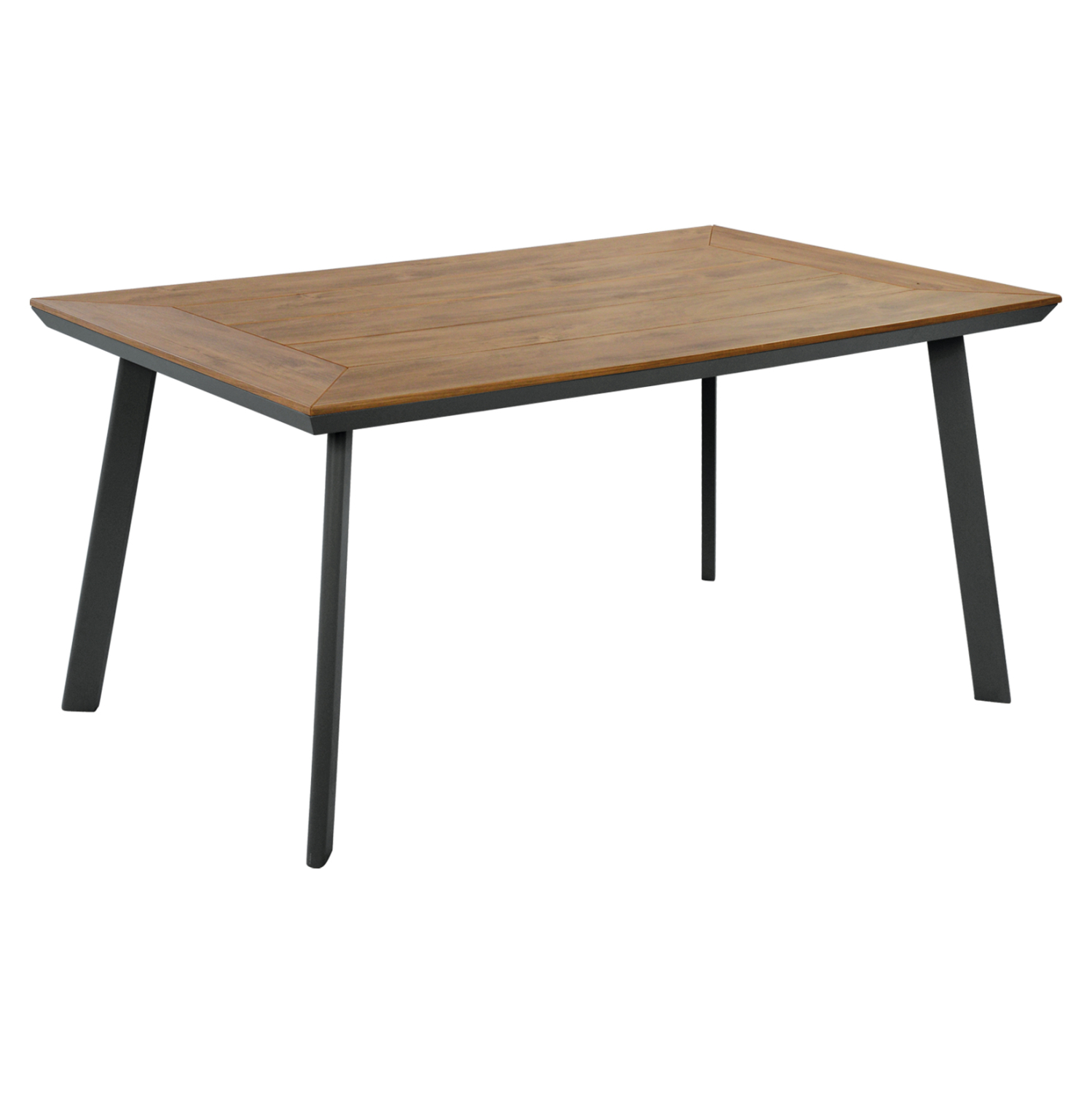 trapezi-aloyminioy-me-polywood-fb9513212 ΤΡΑΠΕΖΙ ΑΛΟΥΜΙΝΙΟΥ TABER ΜΕ POLYWOOD HM5132.12 ΓΚΡΙ 160x92x72 - Image 1