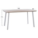 ΤΡΑΠΕΖΙ ΤΡΑΠΕΖΑΡΙΑΣ OFIRA 140X80 SONAMA ΜΕ ΛΕΥΚΑ ΠΟΔΙΑ HM8374.02 - Image 2