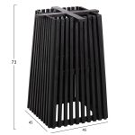 ΒΑΣΗ ΤΡΑΠΕΖΙΟΥ ΕΣΩΤ.ΧΩΡΟΥ ΤΕΤΡΑΓΩΝΗ FRANTZ HM9460.12 ΞΥΛΟ MINDI ΣΕ ΜΑΥΡΟ 45x45x73Y εκ. - Image 3