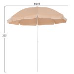 ΟΜΠΡΕΛΑ ΘΑΛΑΣΣΗΣ RANDALL 8 FIBERGLASS ΑΚΤΙΝΕΣ 2.20μ HM6015.04 MOKA - Image 2