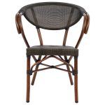 ΠΟΛΥΘΡΟΝΑ ΑΛΟΥΜΙΝΙΟΥ CLAY BAMBOO LOOK ΚΑΦΕ ΜΕ TEXTLINE HM5025 60,5x59x81Υ - Image 3