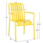 ΠΟΛΥΘΡΟΝΑ ΑΛΟΥΜΙΝΙΟΥ RACHEL HM6088.06 ΚΙΤΡΙΝΗ 63x58x85Υεκ. - Image 2