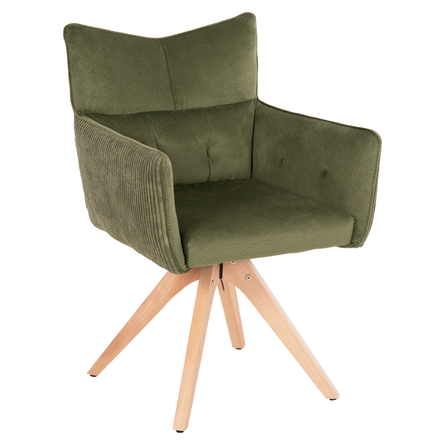 polythronaki-fb9984305-prasino-yfasma-xy ΠΟΛΥΘΡΟΝΑ ΤΡΑΠΕΖΑΡΙΑΣ QUILL HM9843.05 ΠΡΑΣΙΝΟ ΥΦΑΣΜΑ-ΞΥΛΟ ΟΞΙΑΣ ΠΟΔΙΑ 61x57,5x91Υεκ. - Image 1