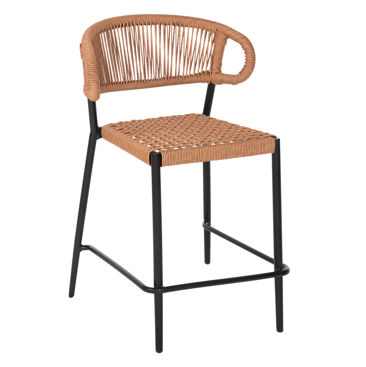 skampo-mpar-mesypsoys-fb9608703-aloymini ΣΚΑΜΠΟ ΜΠΑΡ ΜΕΣ.ΥΨΟΥΣ EULO HM6087.03 ΑΛΟΥΜΙΝΙΟ ΜΑΥΡΟ-ΣΥΝΘ.RATTAN 60x56,5x99Υεκ. - Image 1