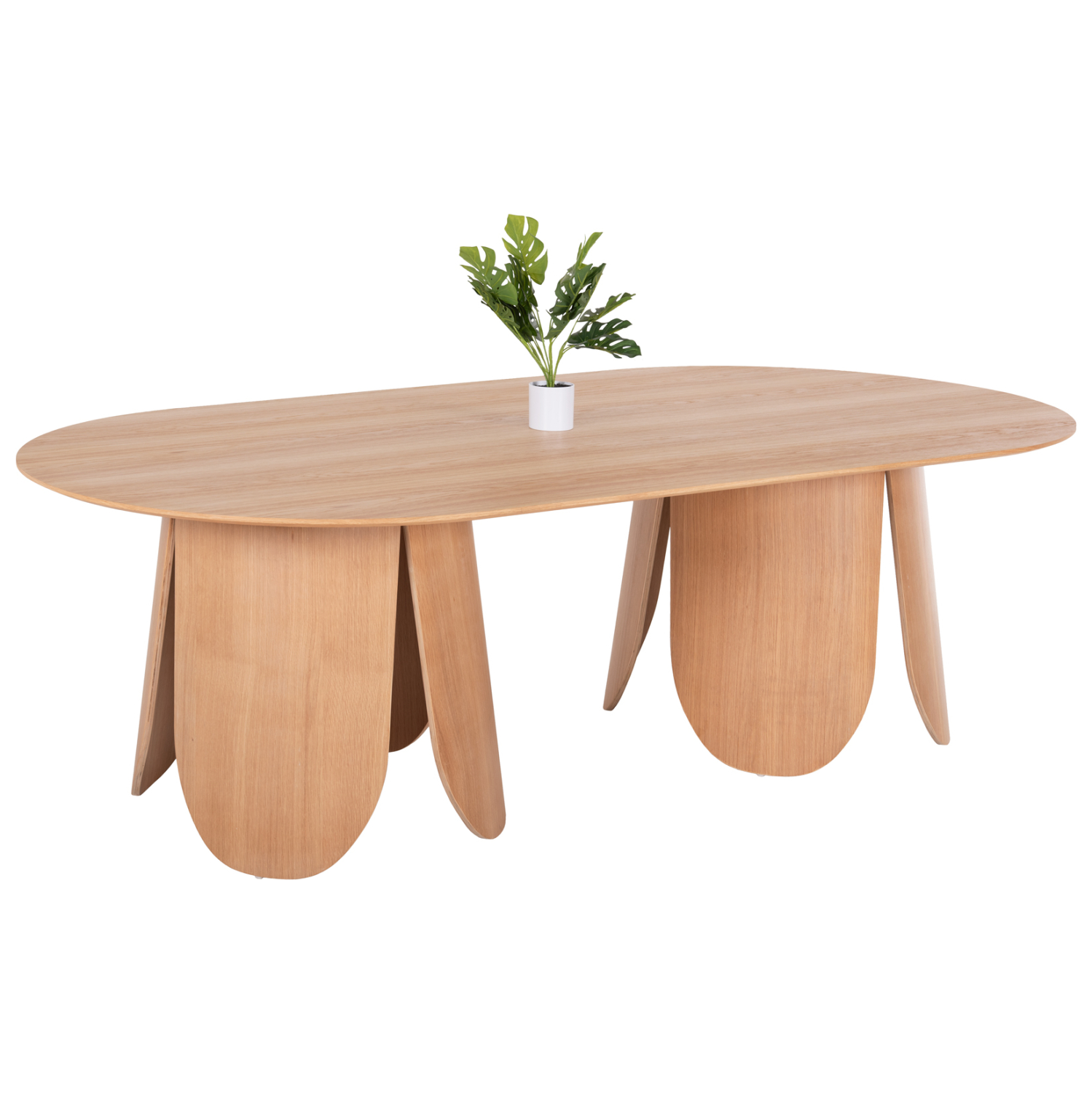 trapezi-obal-fb9961101-mdf-me-kaplama-dr ΤΡΑΠΕΖΙ ΟΒΑΛ DENTY HM9611.01 MDF ΜΕ ΚΑΠΛΑΜΑ ΔΡΥΟΣ-ΦΥΣΙΚΟ ΟΑΚ 240x120x75Υεκ. - Image 1