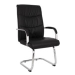 ΠΟΛΥΘΡΟΝΑ JACOB HM1045.11 ΜΑΥΡΟ PU ΜΕ ΒΑΣΗ ΧΡΩΜΙΟΥ 57x66,5x102 cm - Image 3