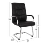ΠΟΛΥΘΡΟΝΑ JACOB HM1045.11 ΜΑΥΡΟ PU ΜΕ ΒΑΣΗ ΧΡΩΜΙΟΥ 57x66,5x102 cm - Image 4