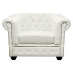 ΠΟΛΥΘΡΟΝΑ T.CHESTERFIELD POLINA HM3011.02 PU ΛΕΥΚΟ ΜΑΤ 110x90x73Y εκ. - Image 2