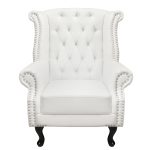 ΠΟΛΥΘΡΟΝΑ-ΜΠΕΡΖΕΡΑ T.CHESTERFIELD POLINA HM0053.02 PU ΛΕΥΚΟ ΜΑΤ 83x75x107Yεκ. - Image 4
