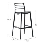 ΣΚΑΜΠΟ BAR ΠΟΛΥΠΡΟΠΥΛΕΝΙΟΥ SNOD HM6099.02 ΜΑΥΡΟ 37,2x50x101,5Υεκ. - Image 2
