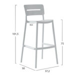 ΣΚΑΜΠΟ BAR ΠΟΛΥΠΡΟΠΥΛΕΝΙΟΥ SNOD2 HM6100.01 ΛΕΥΚΟ 37,2x50x101,5Υεκ. - Image 2
