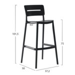 ΣΚΑΜΠΟ BAR ΠΟΛΥΠΡΟΠΥΛΕΝΙΟΥ SNOD2 HM6100.02 ΜΑΥΡΟ 37,2x50x101,5Υεκ. - Image 2